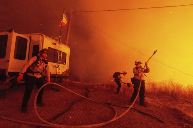 Progress is made on a huge fire north of Los Angeles while new fires erupt in Southern California